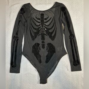 H&M Black Divided Skeleton Bodysuit